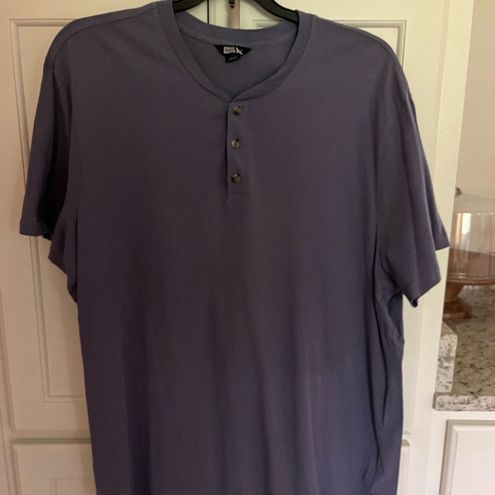 Eddie Bauer Men's Short-Sleeve Henley - Dusty Purple